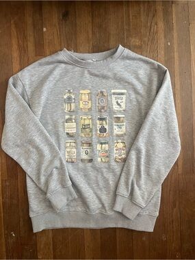 Gray Graphic PICKLE 🥒 Crewneck Sweatshirt -